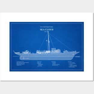 Sea Cloud wpg-284 United States Coast Guard Cutter - ABD Posters and Art